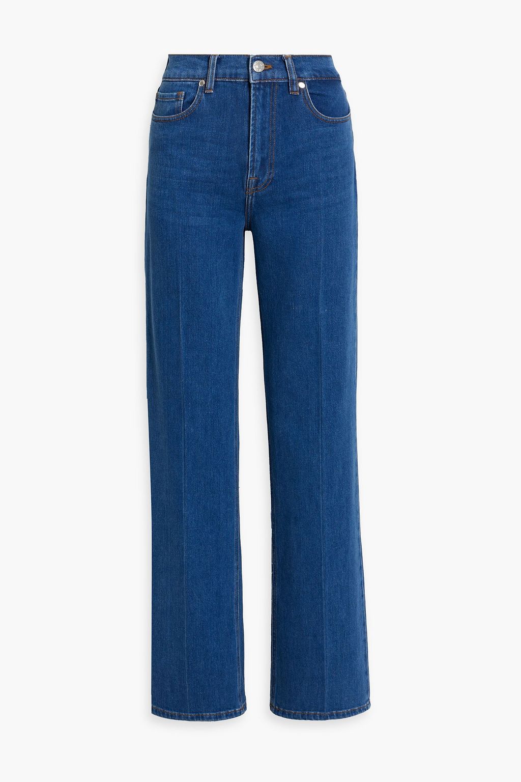 TOMORROW DENIM Brown high-rise straight-leg jeans | THE OUTNET