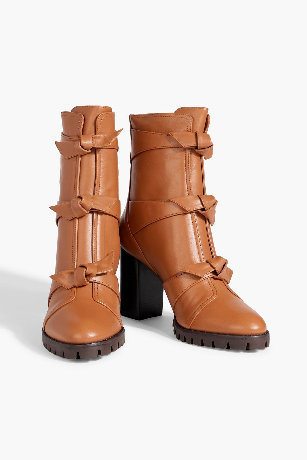 ALEXANDRE BIRMAN Lolita bow-embellished leather ankle boots