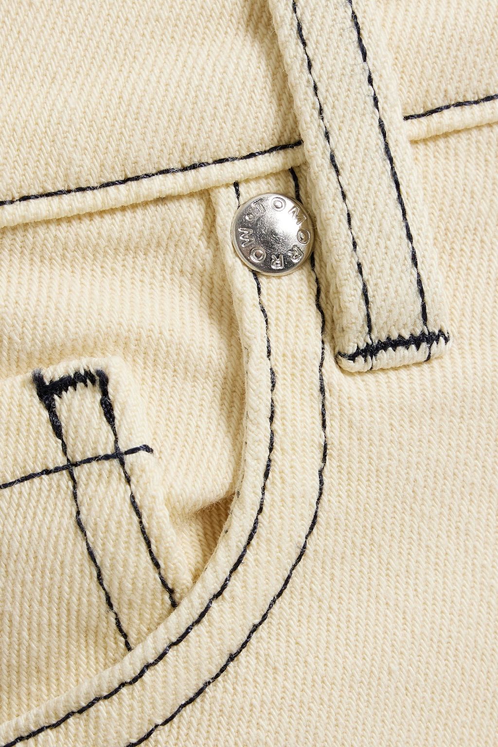 TOMORROW DENIM جينز 'براون' بأرجل مستقيمة وخصر عالٍ