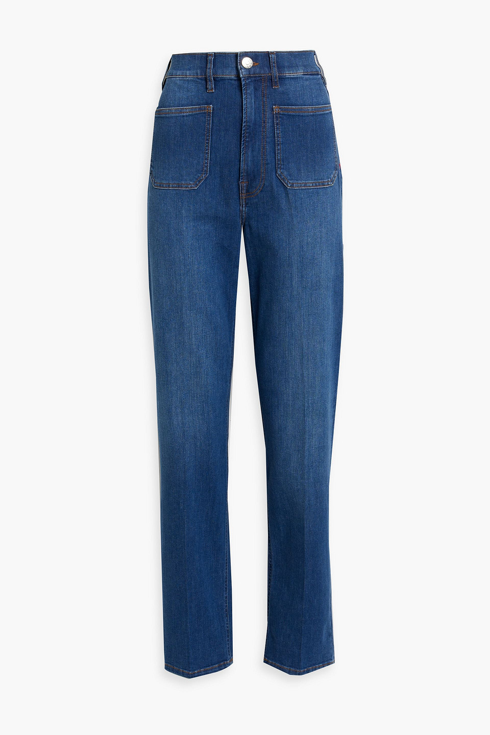 Tomorrow Denim Ewa High-rise Straight-leg Jeans In Mid Denim