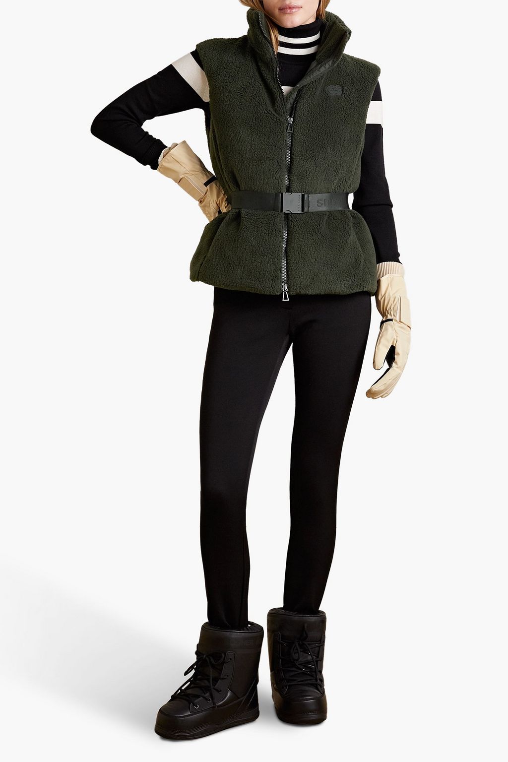 ERIN SNOW Nix belted padded fleece vest