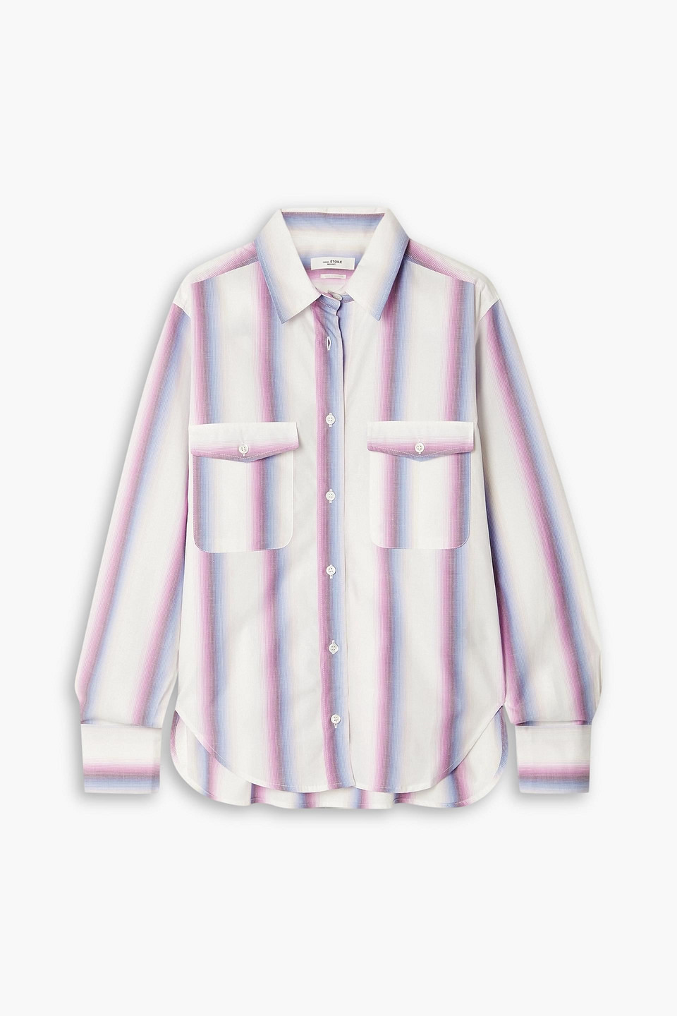 Isabel Marant Étoile Jalyne Striped Cotton-poplin Shirt In Lavender