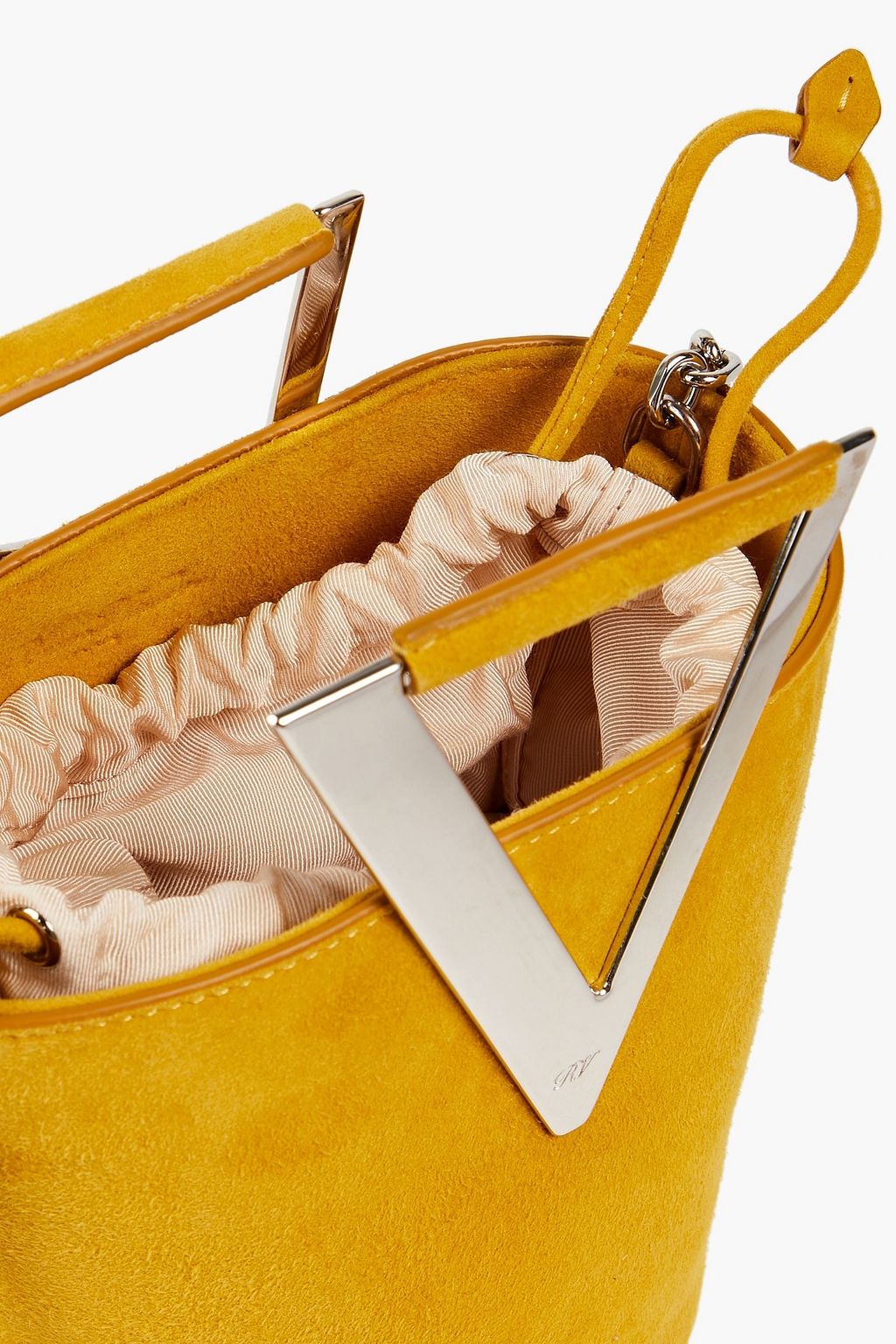ROGER VIVIER RV suede bucket bag