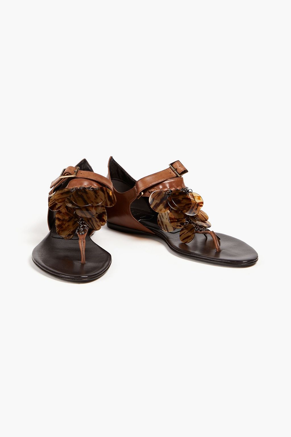 ROGER VIVIER Embellished leather sandals
