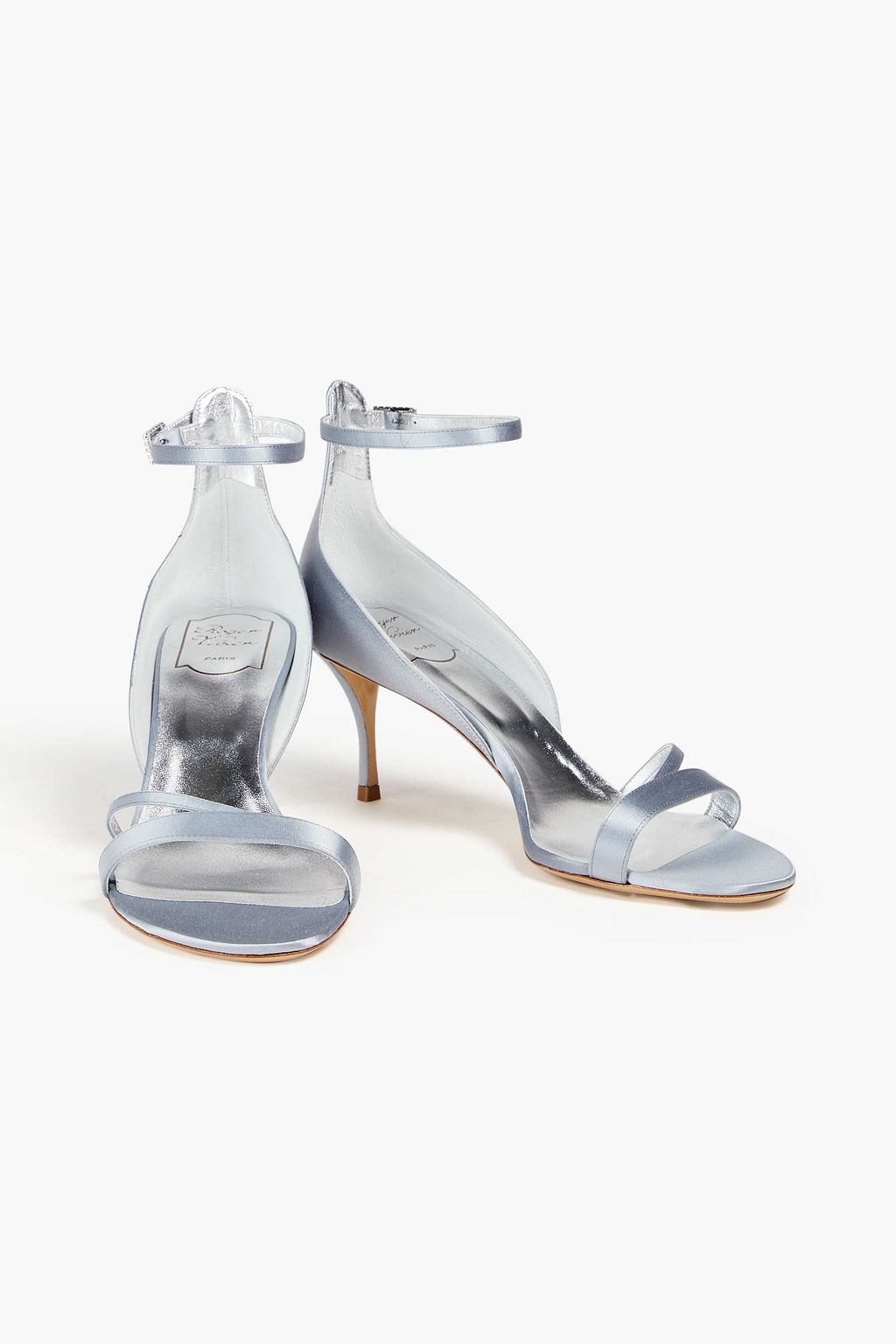 ROGER VIVIER Crystal-embellished satin sandals