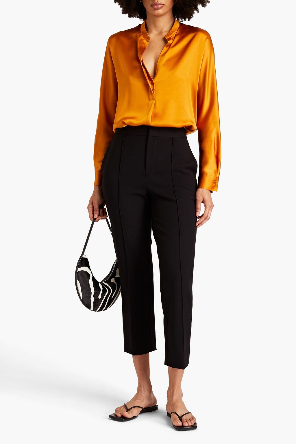 VINCE. Cropped Karottenhose aus Twill aus einer ECOVERO™-Mischung