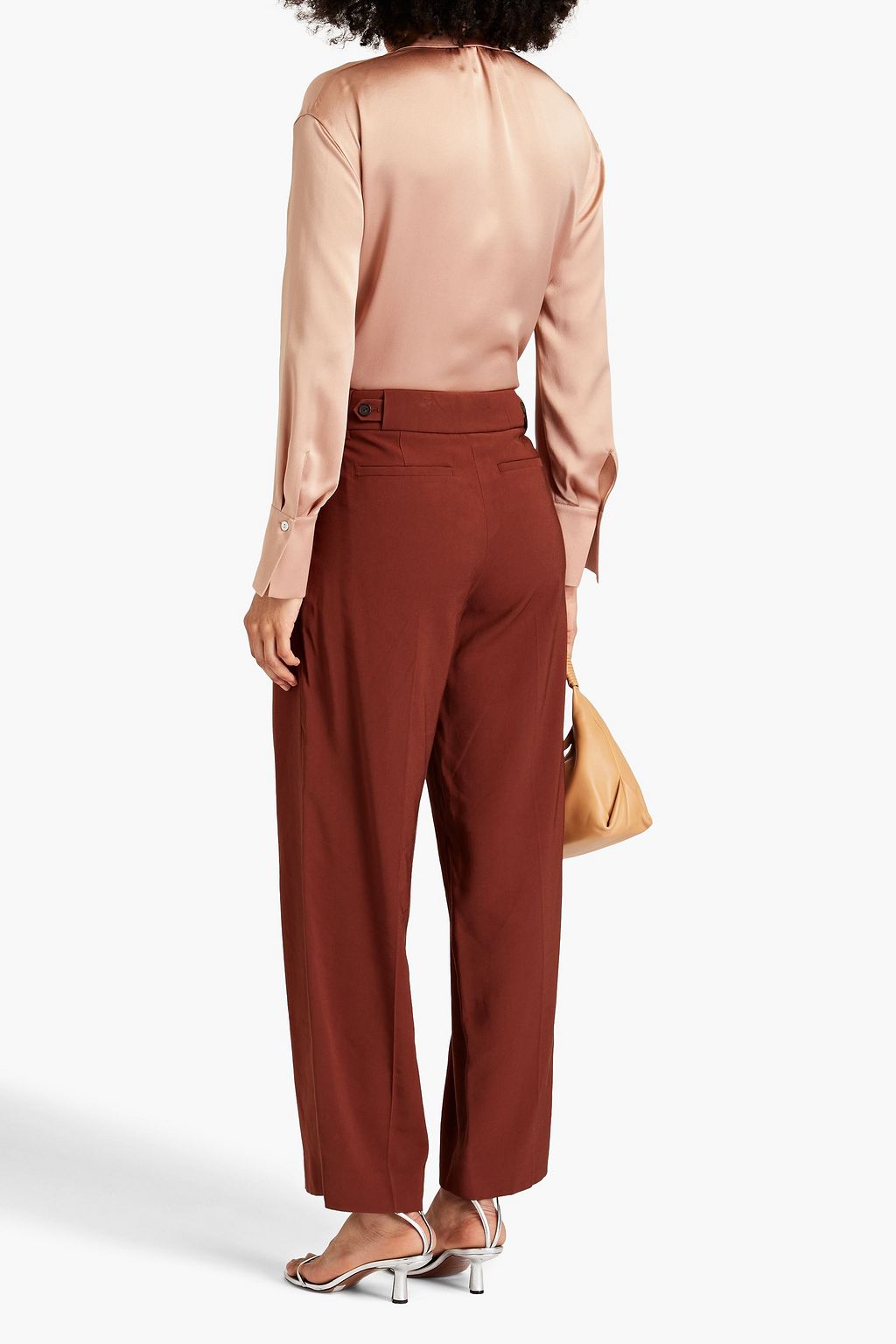 VINCE. Silk-satin shirt