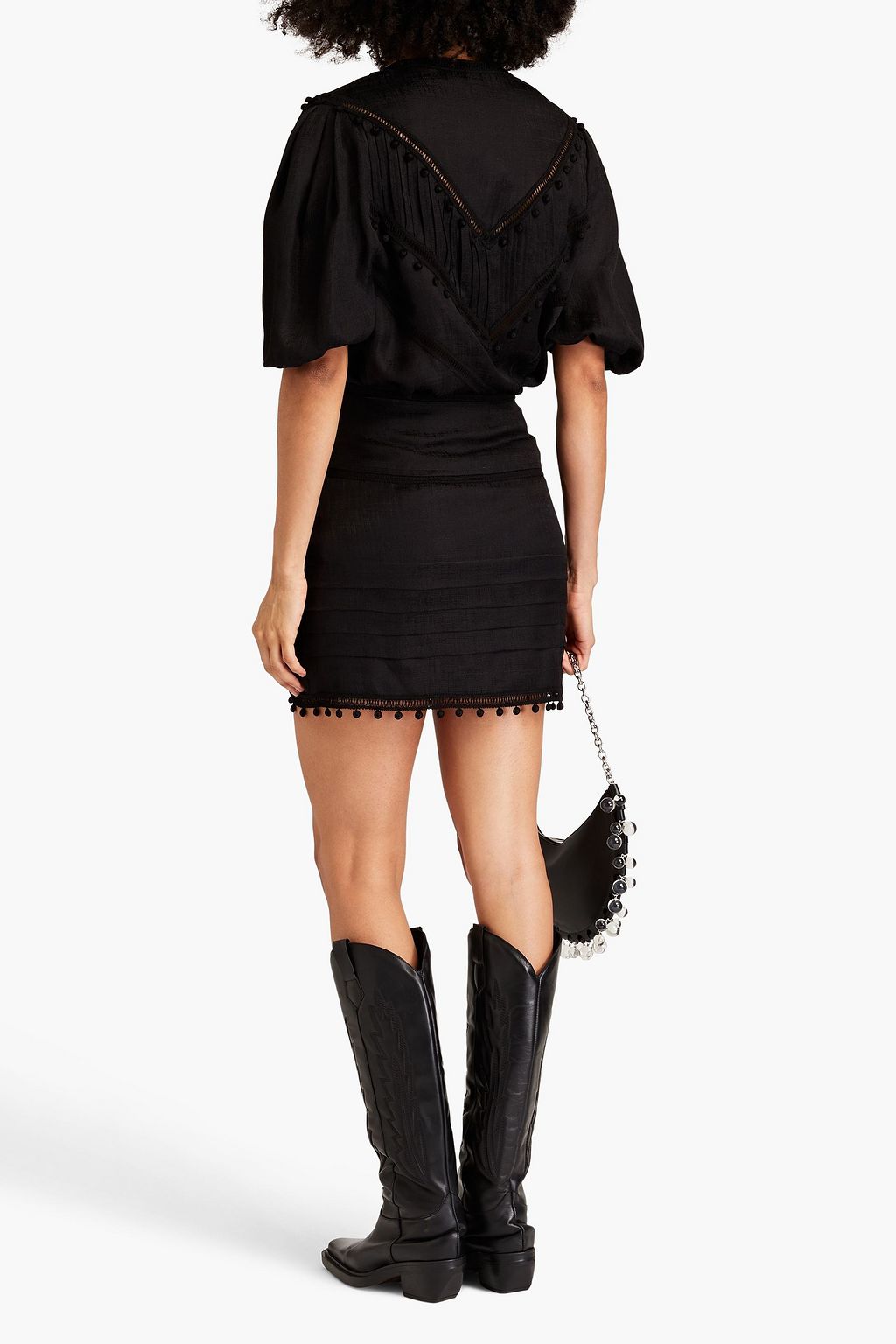 IRO Embellished satin-jacquard blouse