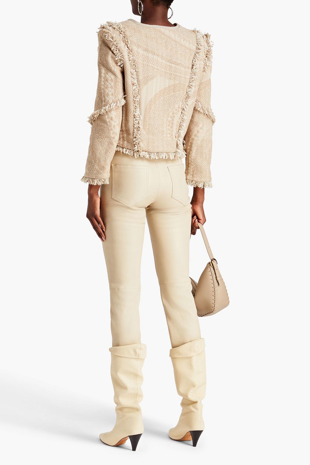 IRO Negila cropped bouclé-tweed jacket