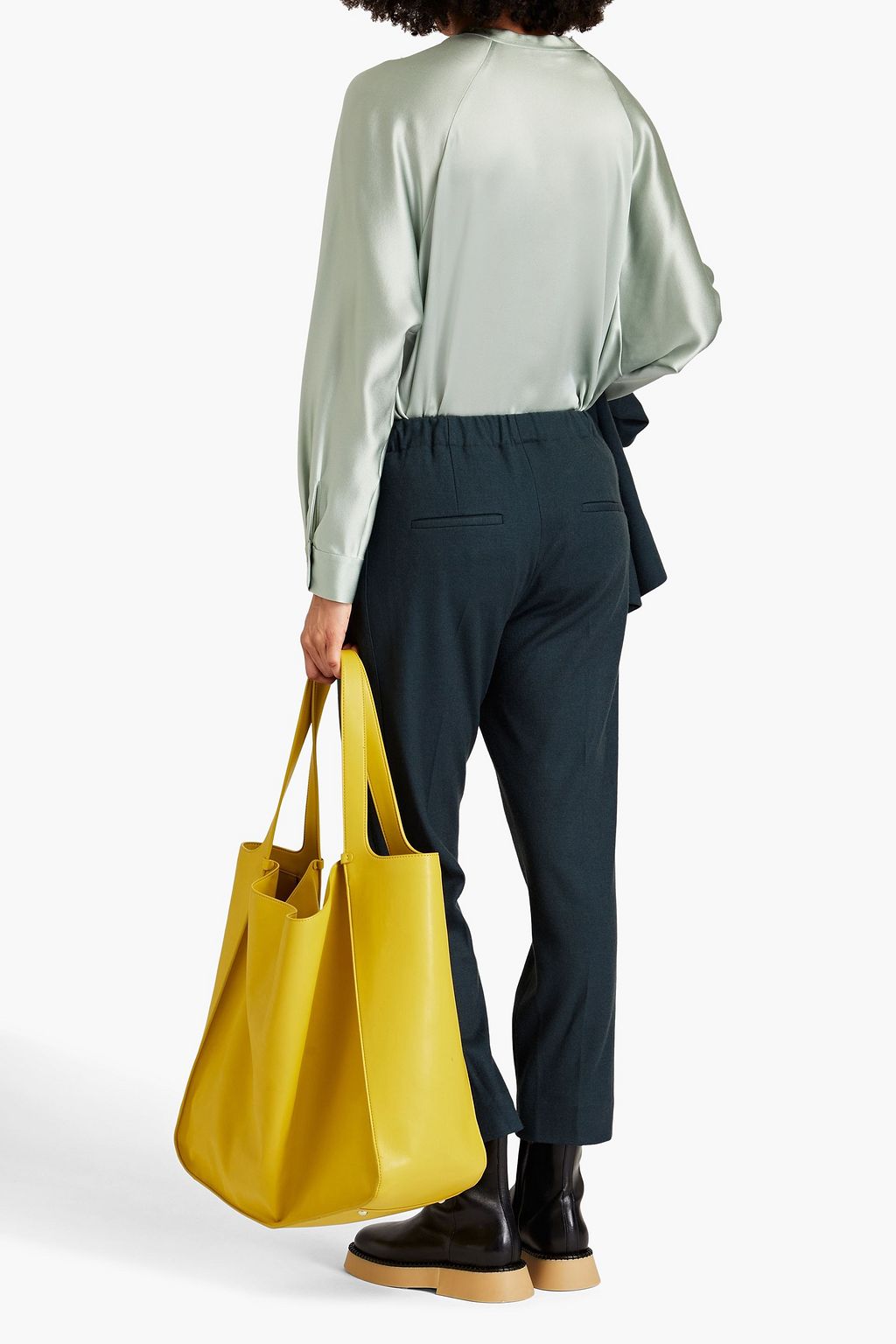 VINCE. Cropped wool-blend tapered pants