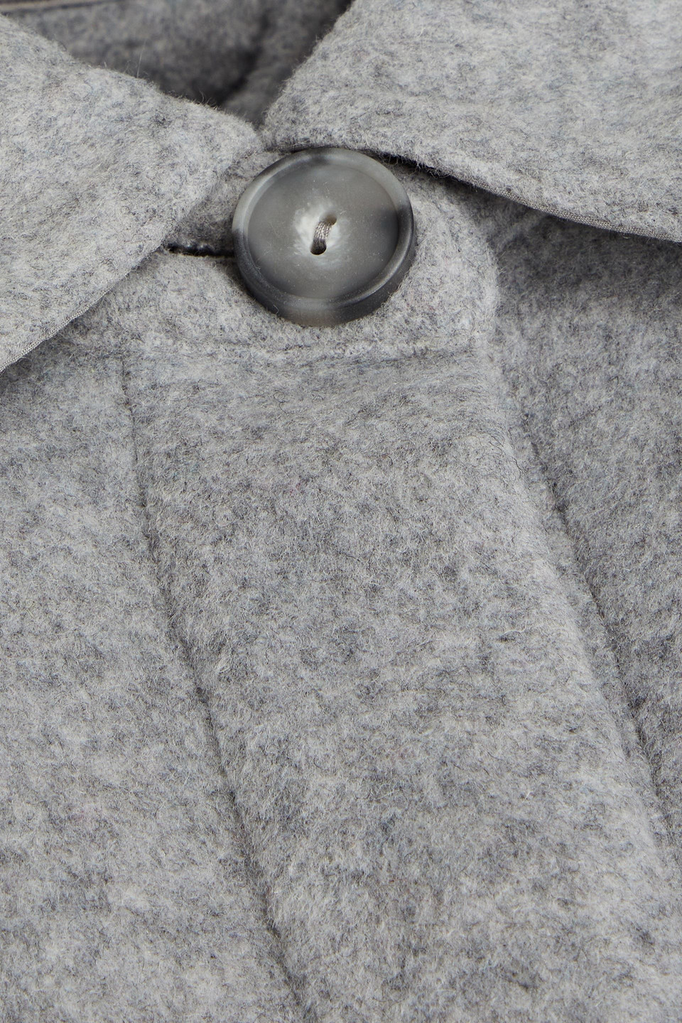 Vince Brushed-felt Shirt Jacket In Grau