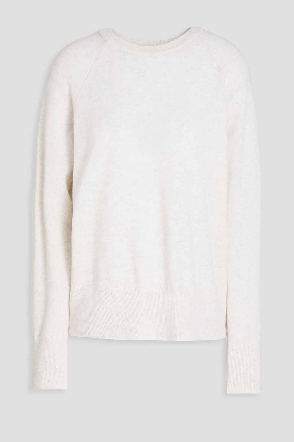 Vince Melierter Pullover Aus Einer Woll-kaschmirmischung In Ecru