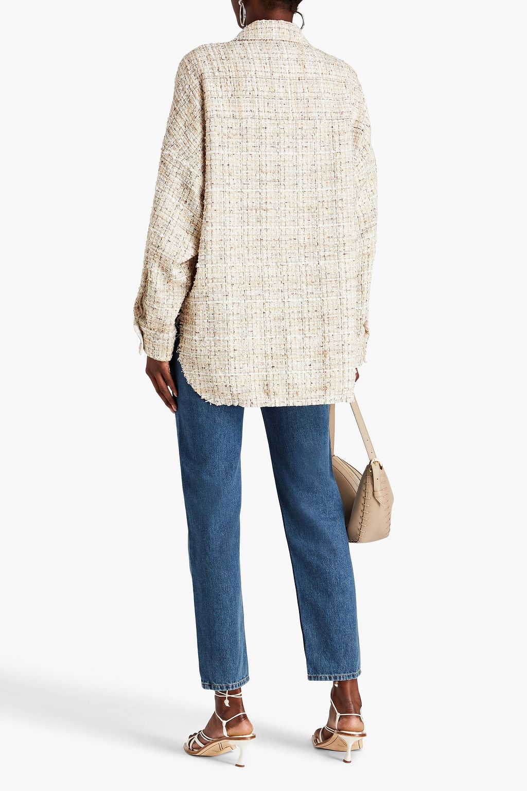 IRO Metallic tweed shirt jacket
