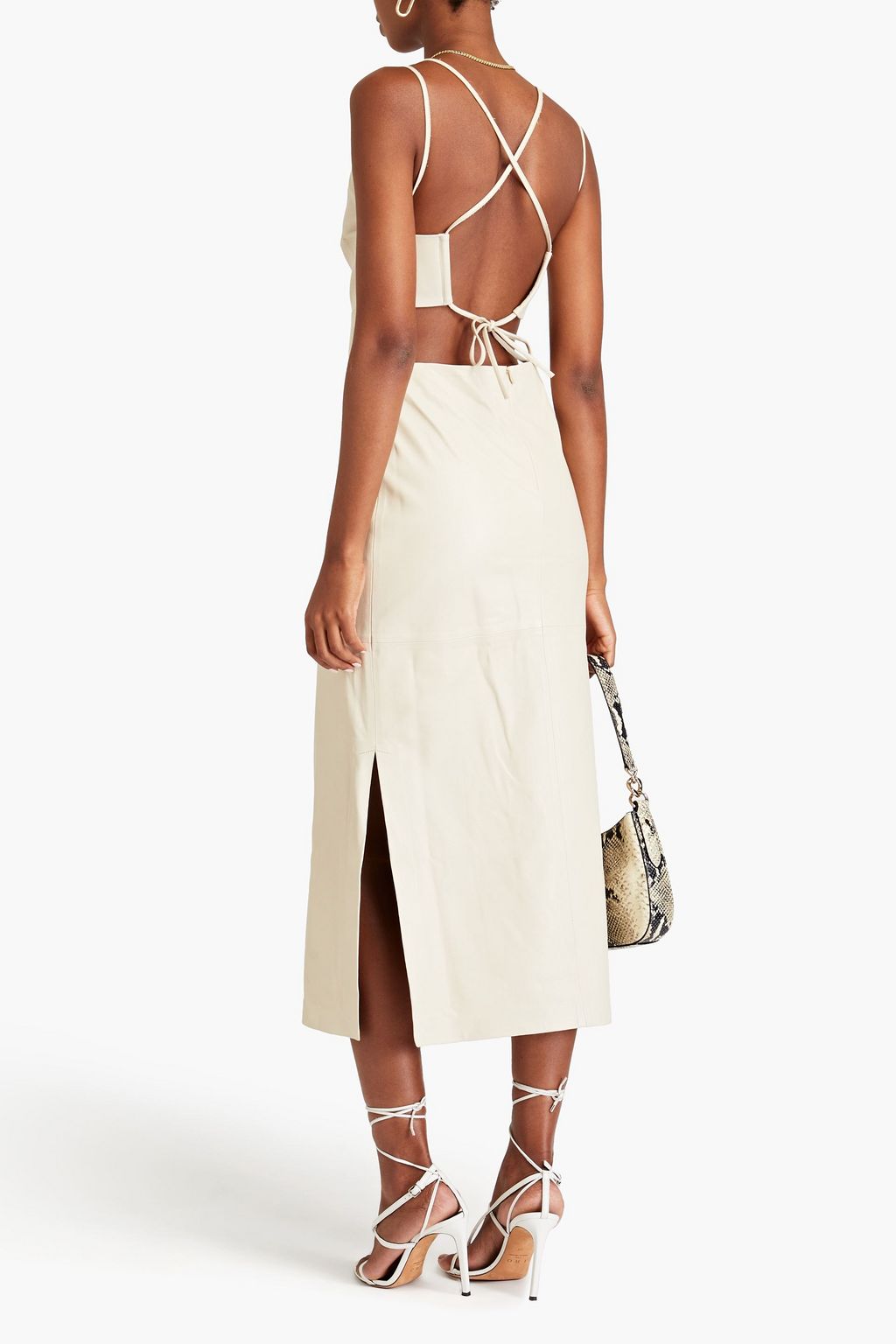 IRO Alexane leather midi dress