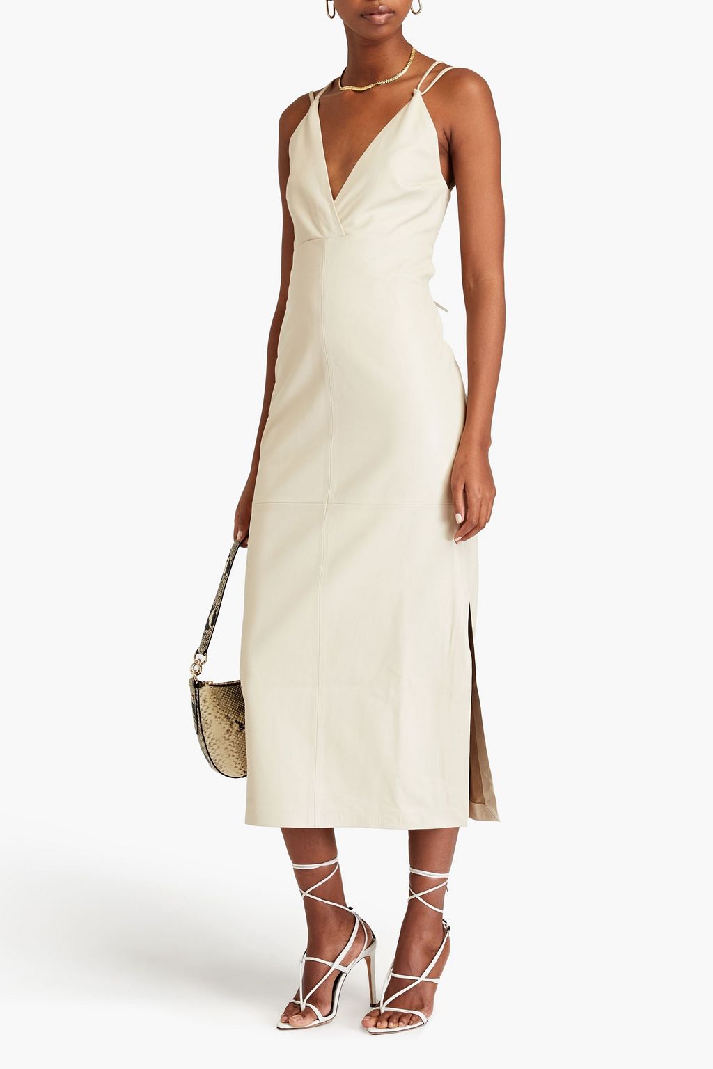 IRO Alexane leather midi dress