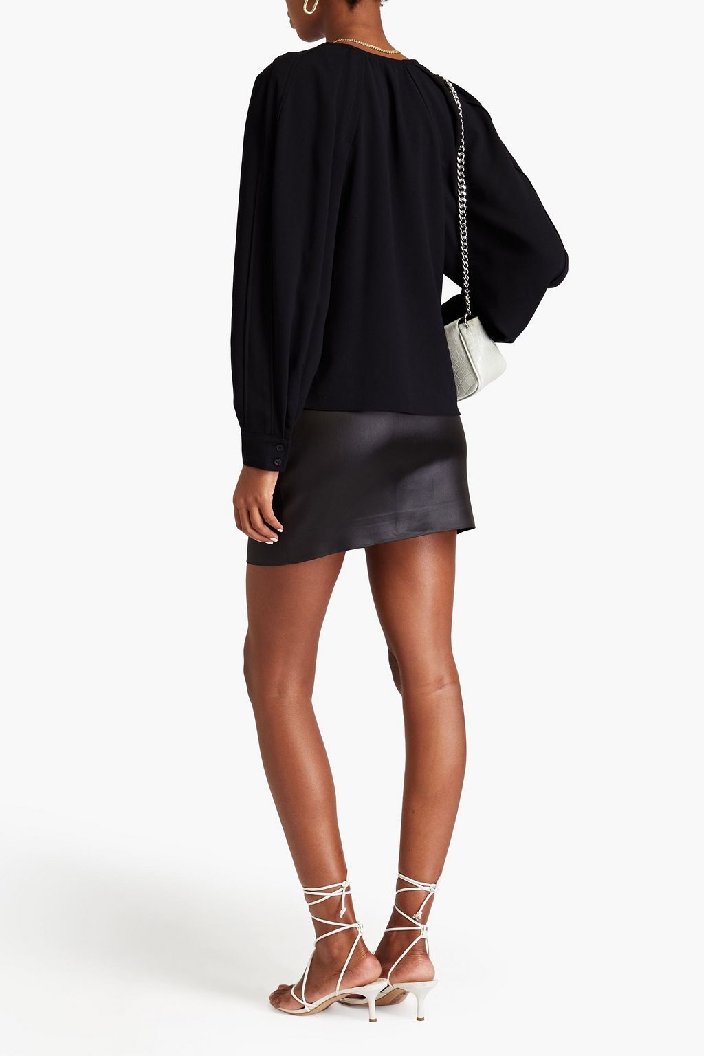 IRO Bluse aus Crêpe mit Biesen