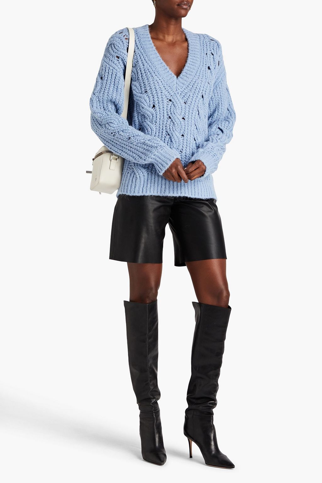 IRO Pullover mit Zopfstrickmuster