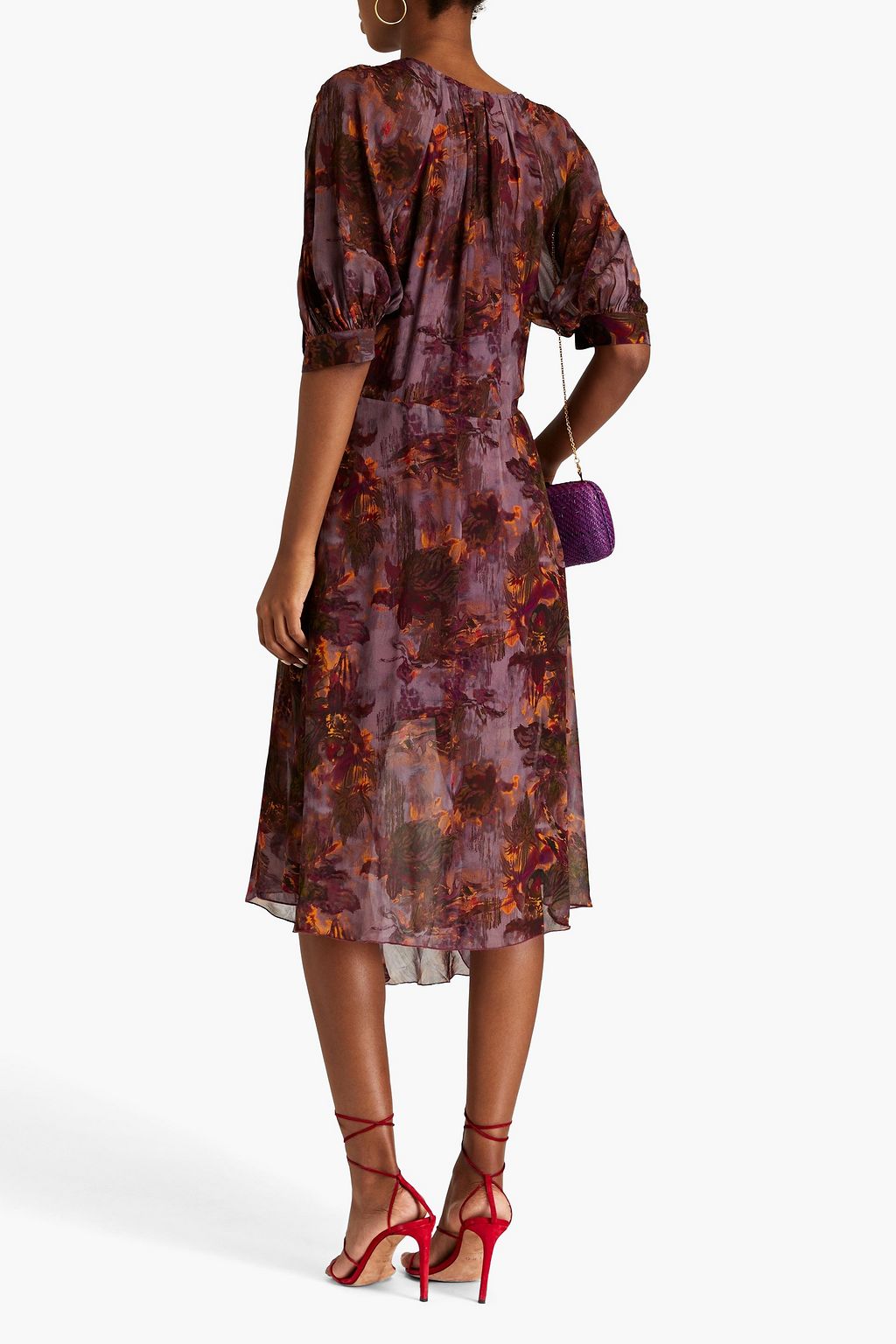 IRO Galanis printed georgette midi dress