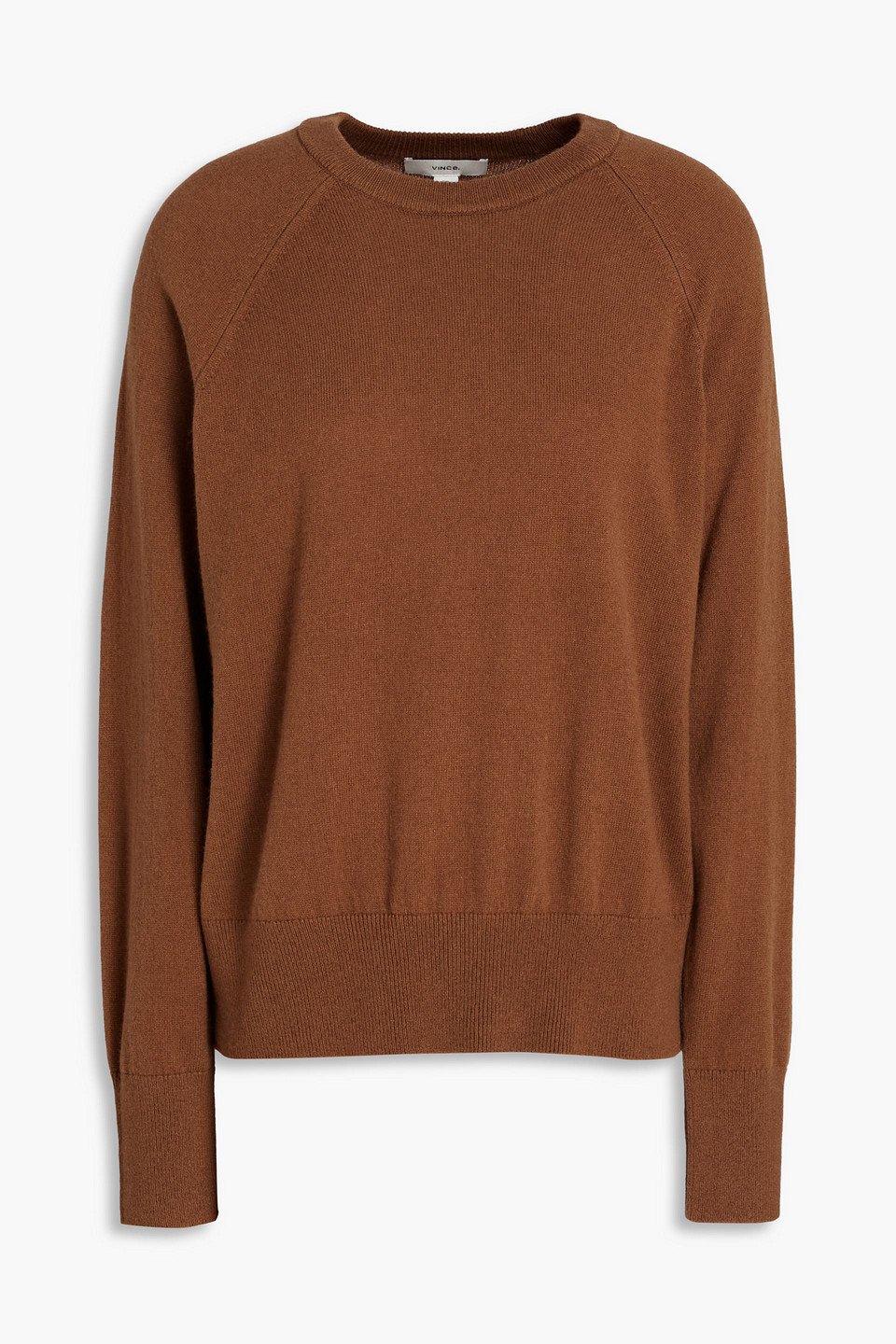 Vince Wool And Cashmere-blend Jumper In Brown