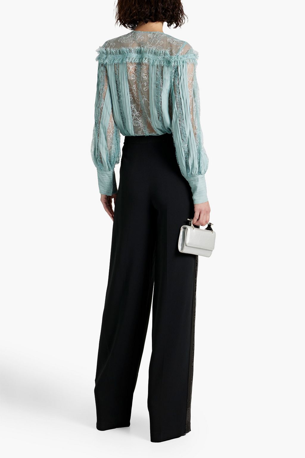 ZUHAIR MURAD Sequin-embellished crepe wide-leg pants