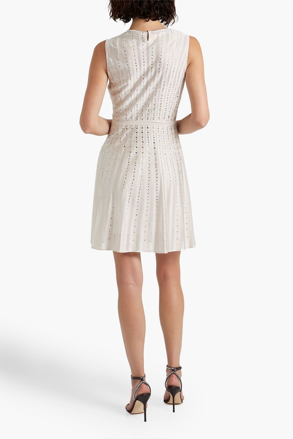 ZUHAIR MURAD Crystal-embellished pointelle-knit dress