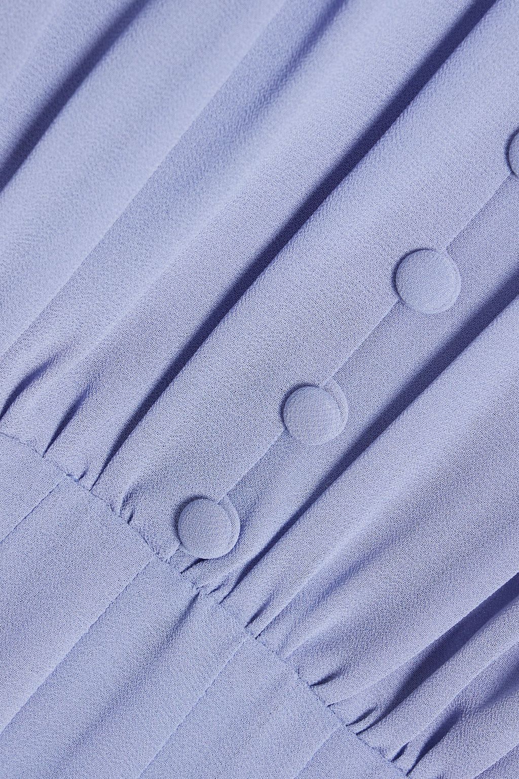 MIKAEL AGHAL Pleated chiffon midi dress