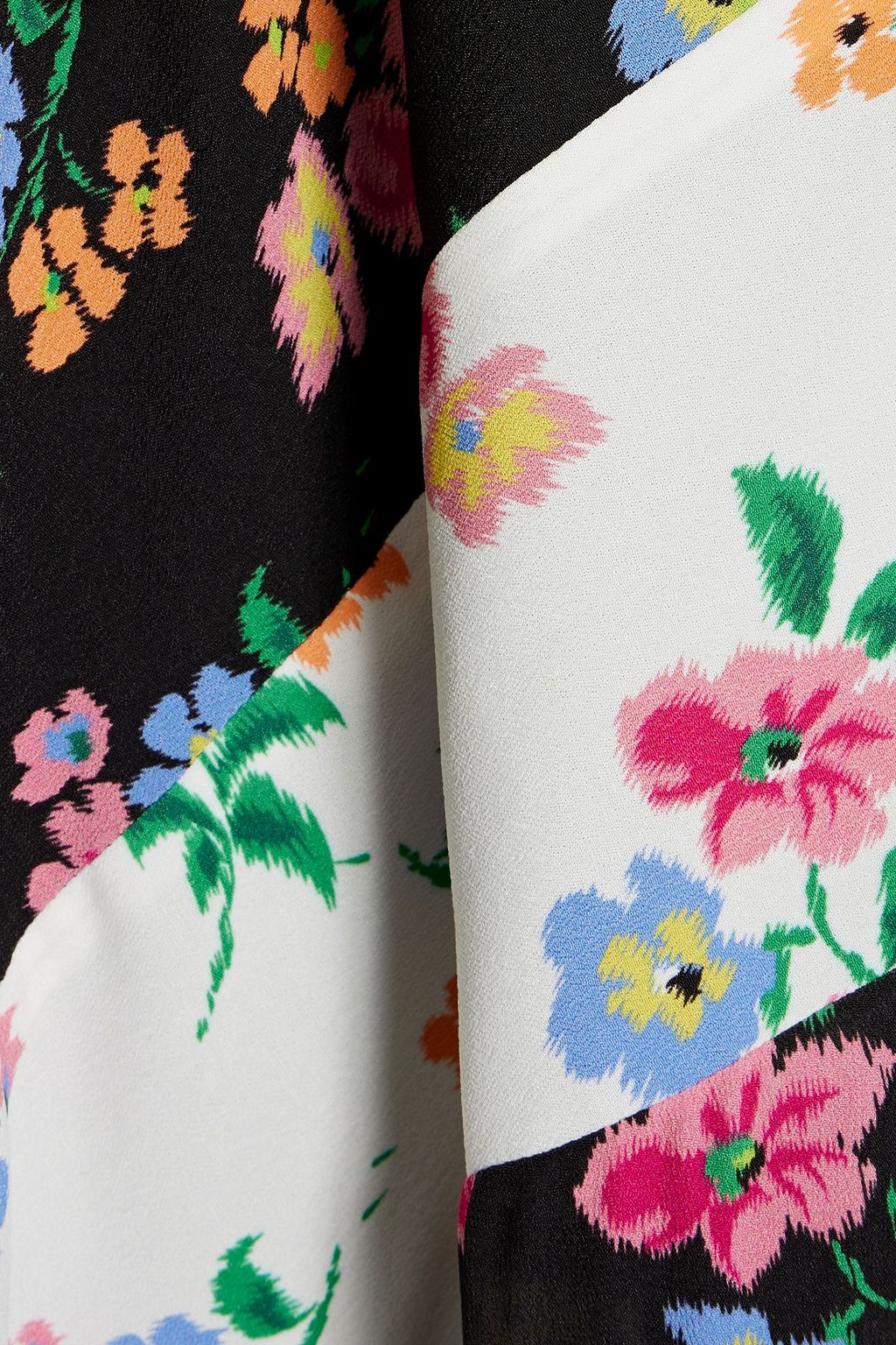 MSGM クレープ ワンピース オープンショルダー フローラルプリント