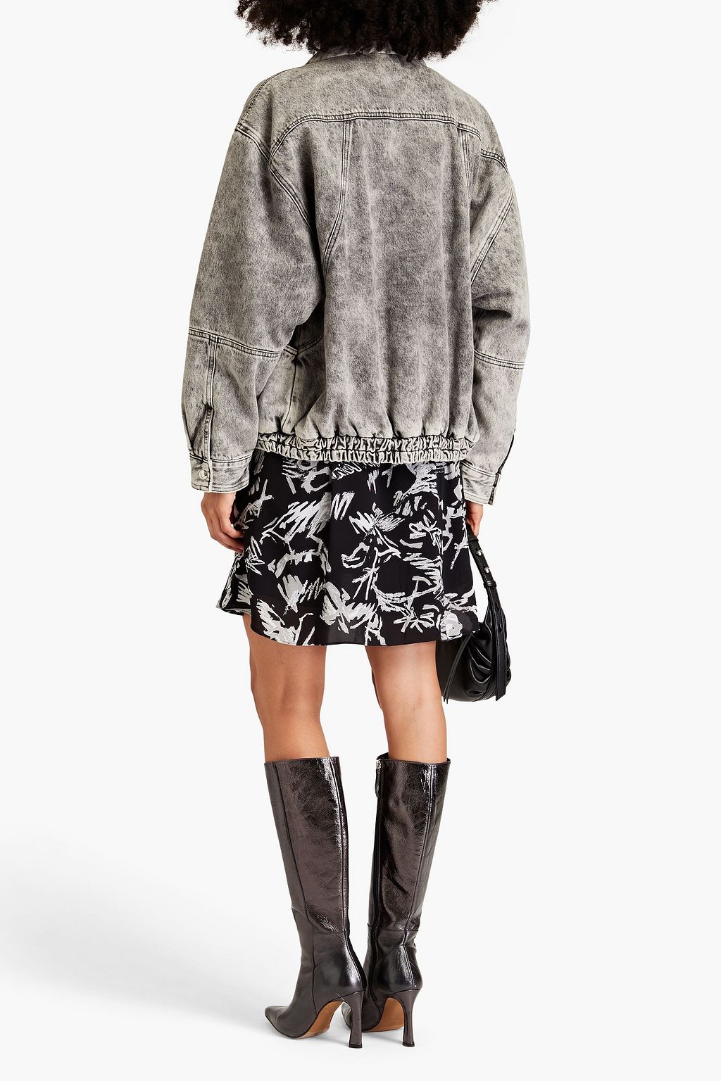 IRO Chizay oversized acid-wash denim jacket