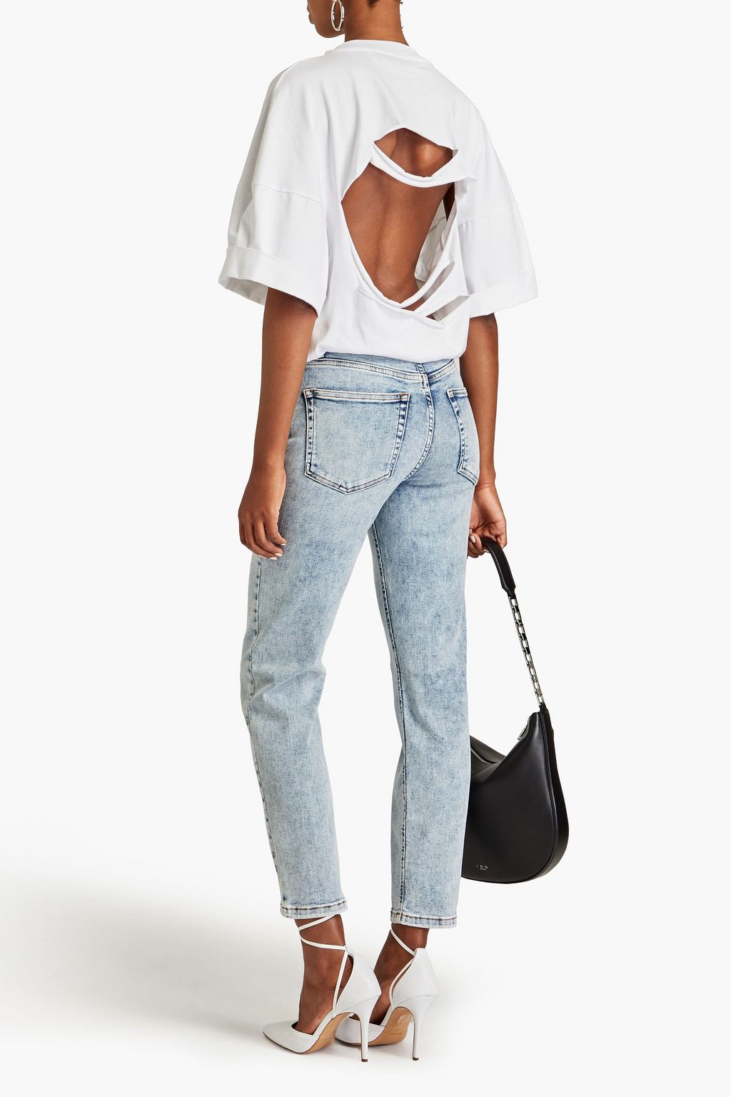 IRO Deen cropped high-rise slim-leg jeans