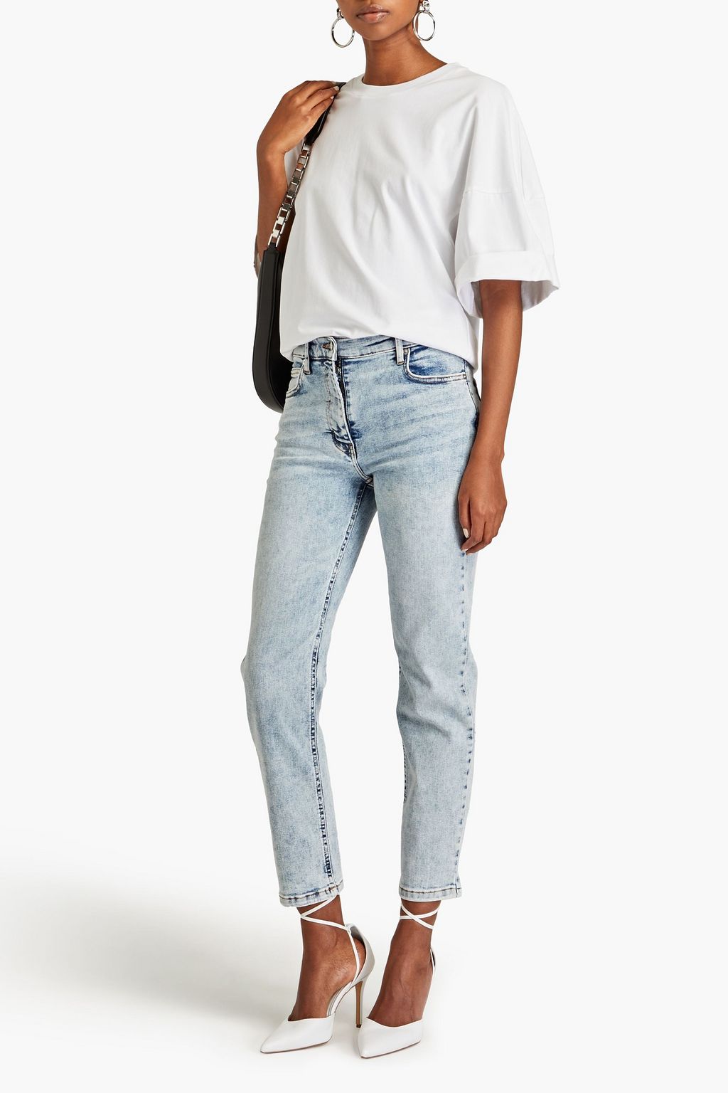 IRO Deen cropped high-rise slim-leg jeans