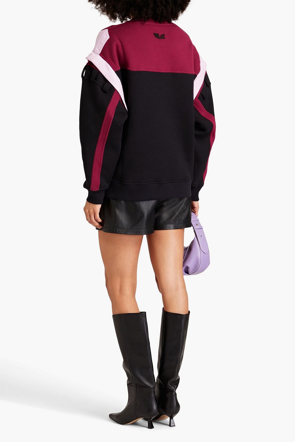 IRO Lovay Sweatshirt aus Baumwollfleece in Colour-Block-Optik