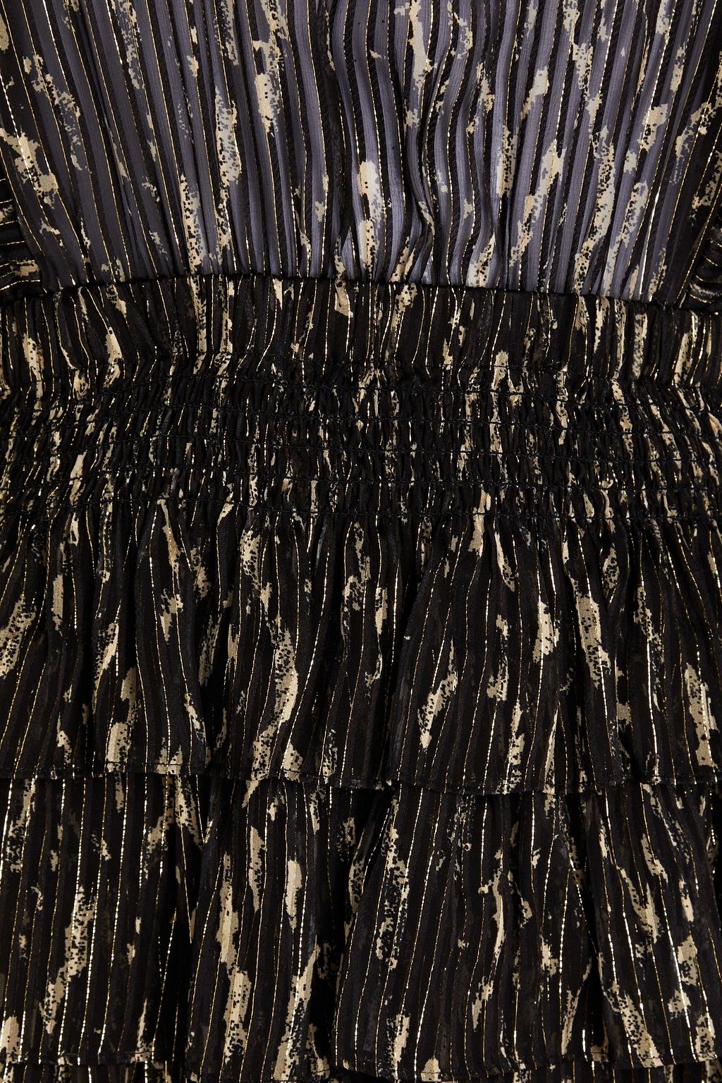 IRO Ana metallic printed jacquard mini dress