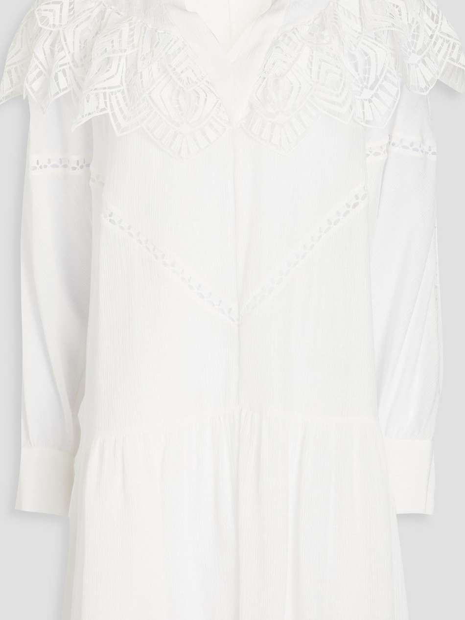 guipure lace-trimmed crepon mini dress