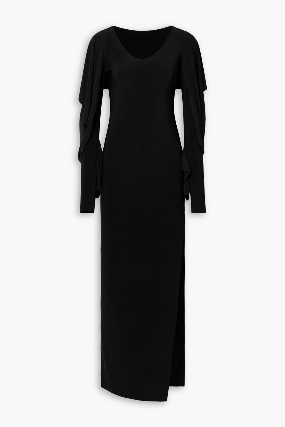 Norma Kamali Hooded Cutout Stretch-jersey Maxi Dress In Black