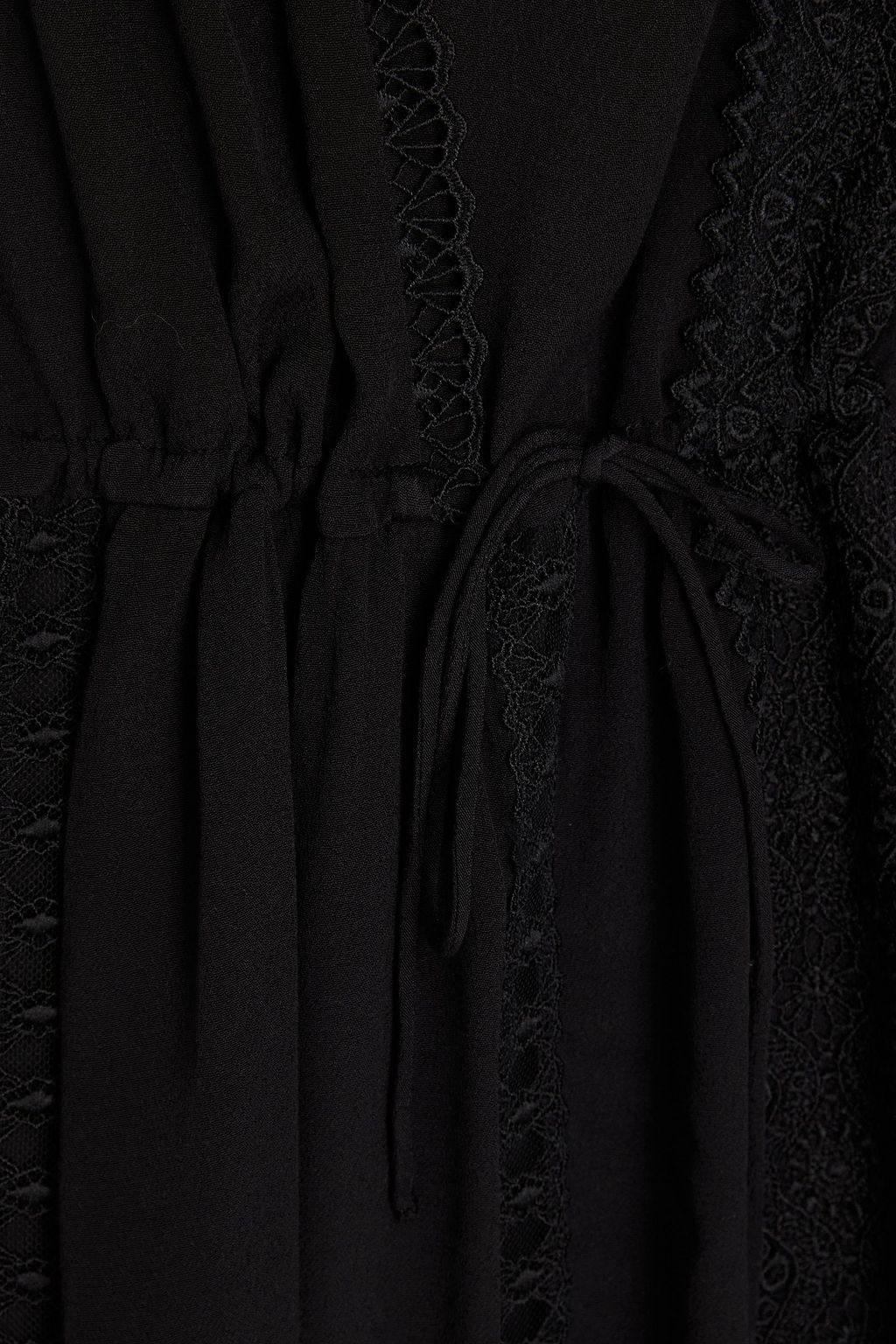IRO Cassie guipure lace and crepe mini dress