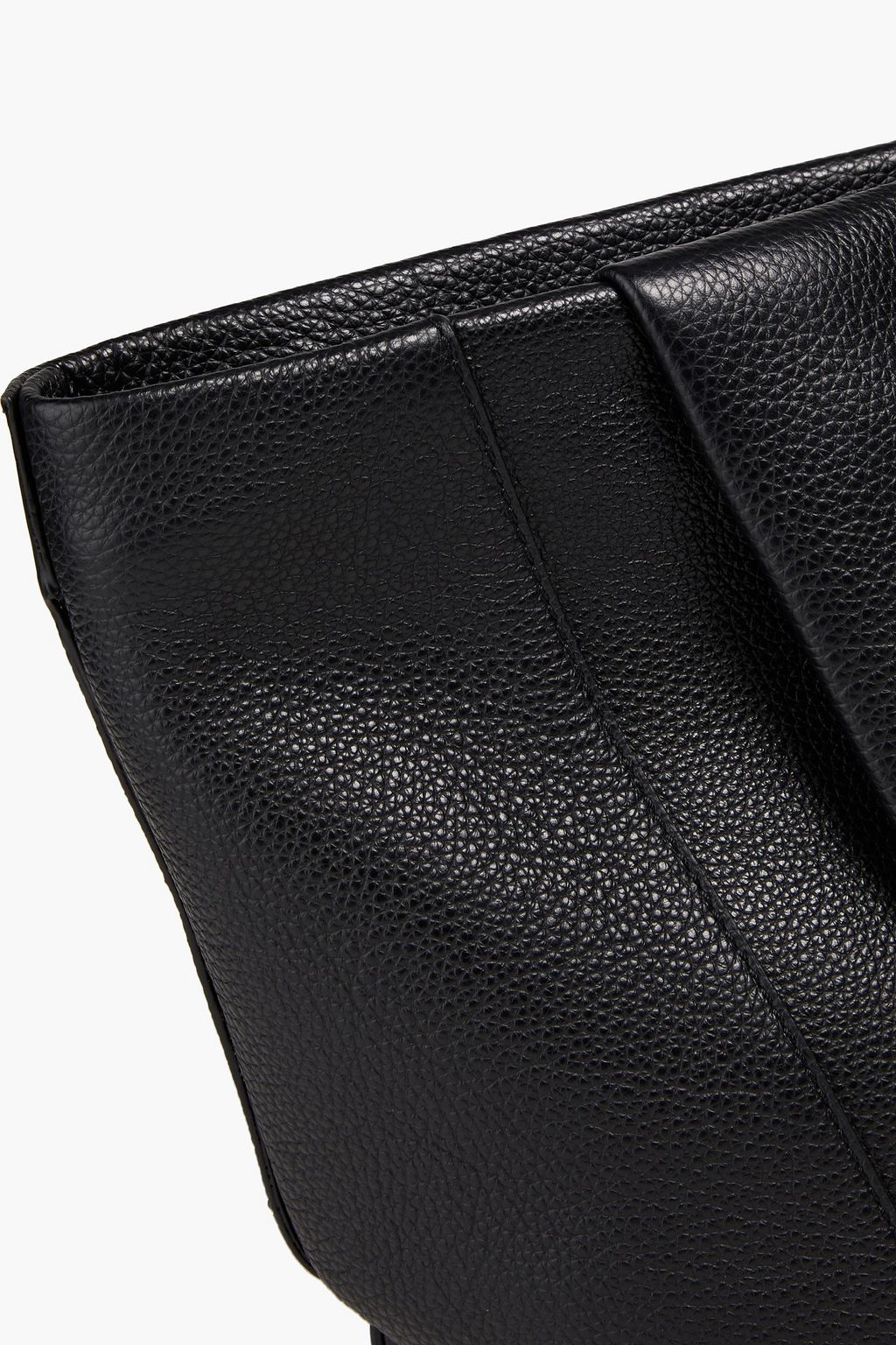 IRO Pleated pebbled-leather clutch