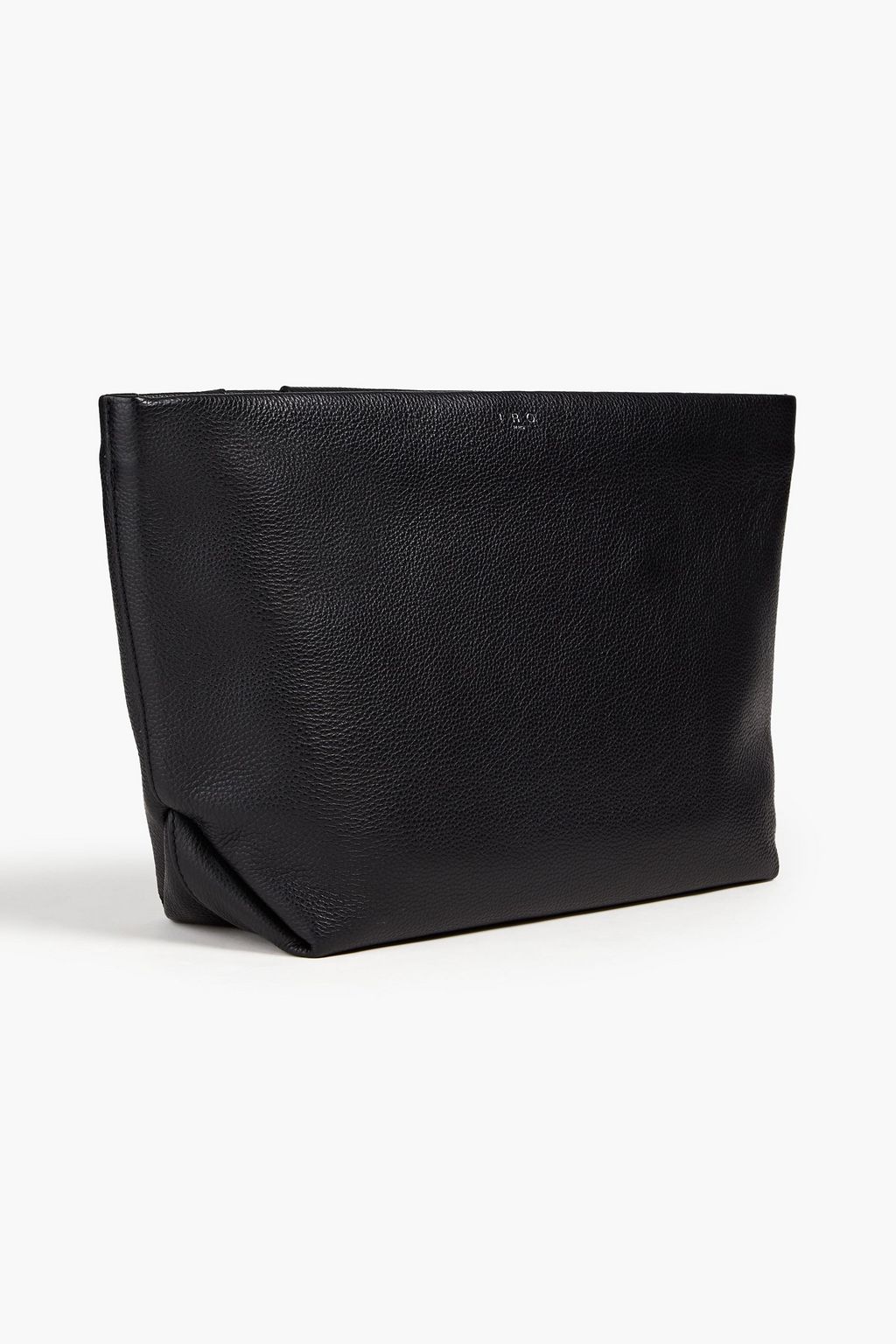 IRO Pleated pebbled-leather clutch