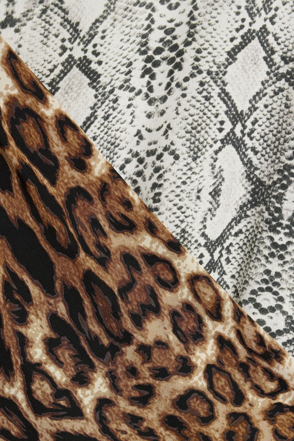 LES RÊVERIES Printed silk-crepe midi dress