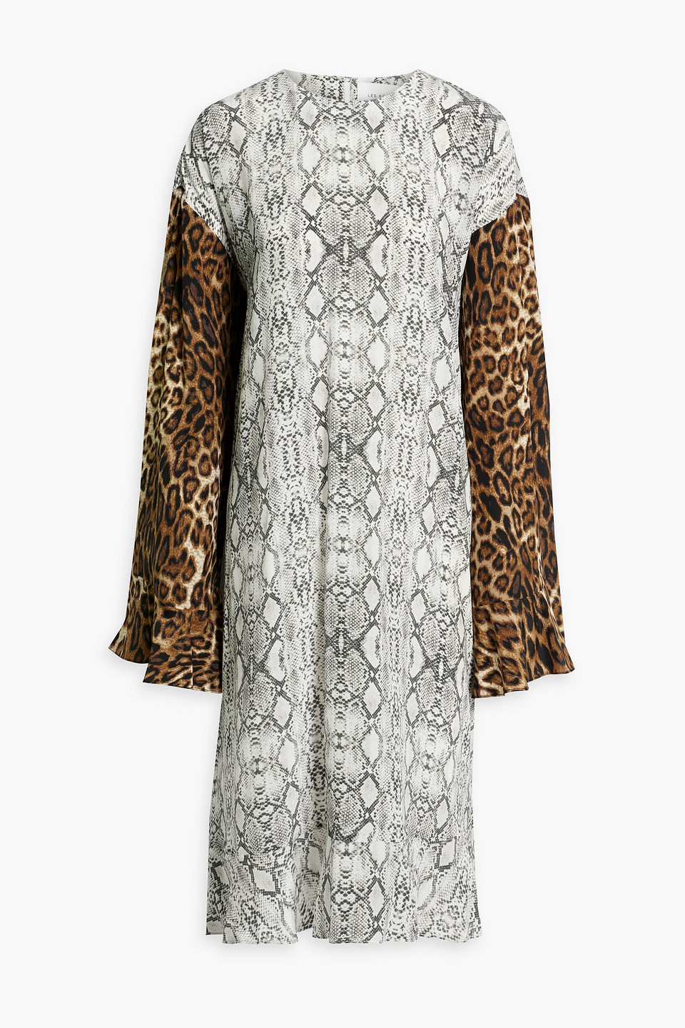 Les Rêveries Printed Silk-crepe Midi Dress In Animal Print