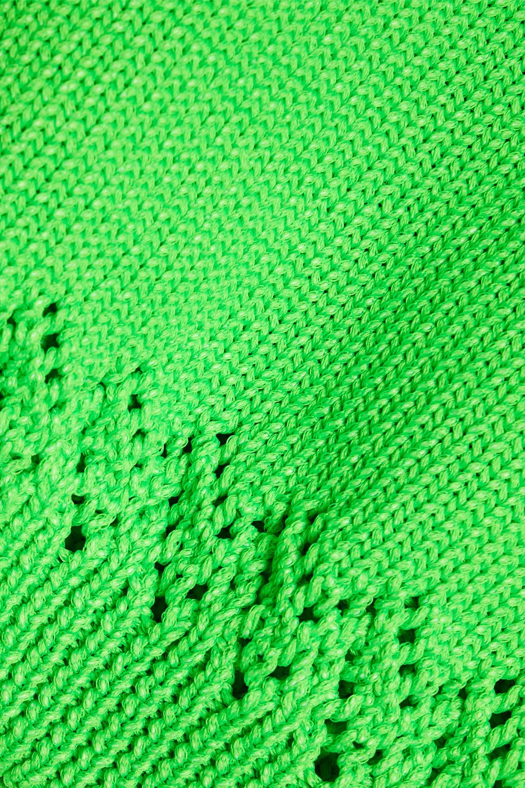 LES RÊVERIES Pointelle-trimmed neon ribbed-knit tank