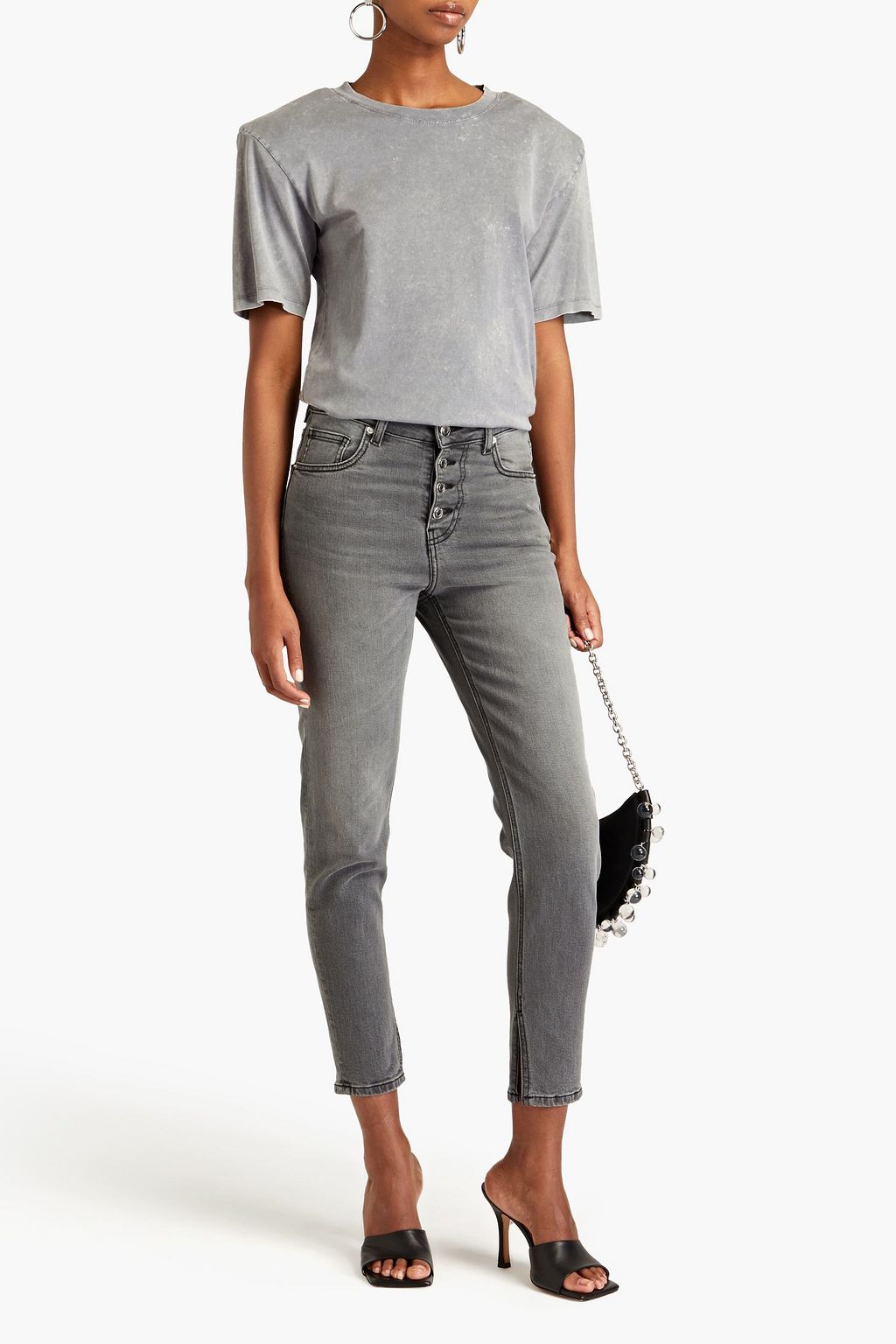 IRO Baza bleached cotton-jersey T-shirt