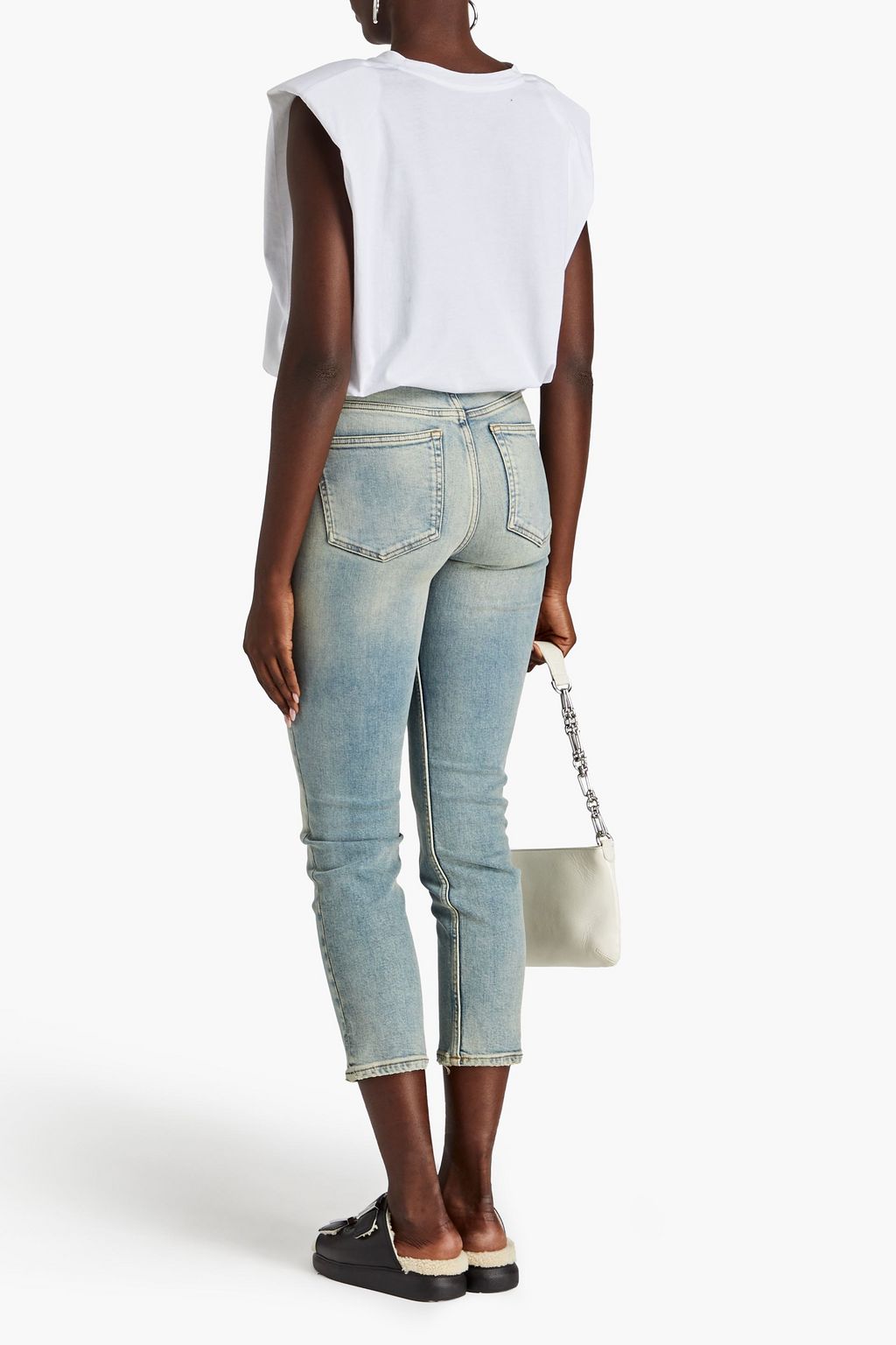 IRO Deen cropped high-rise slim-leg jeans