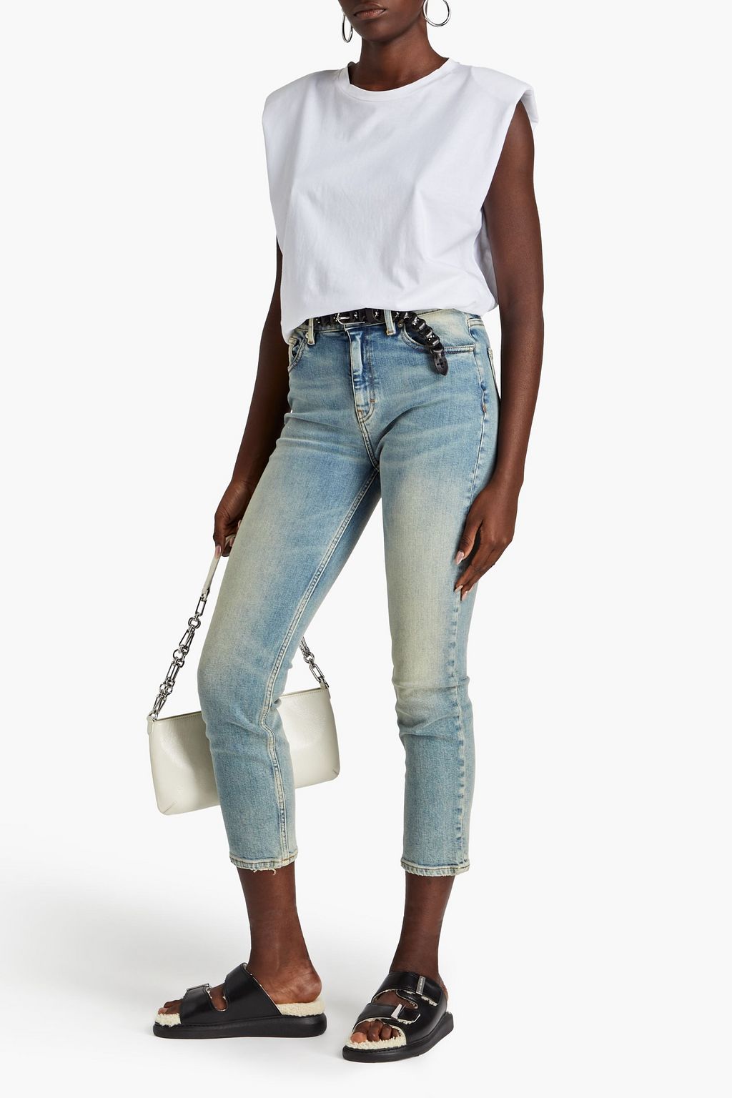 IRO Deen cropped high-rise slim-leg jeans