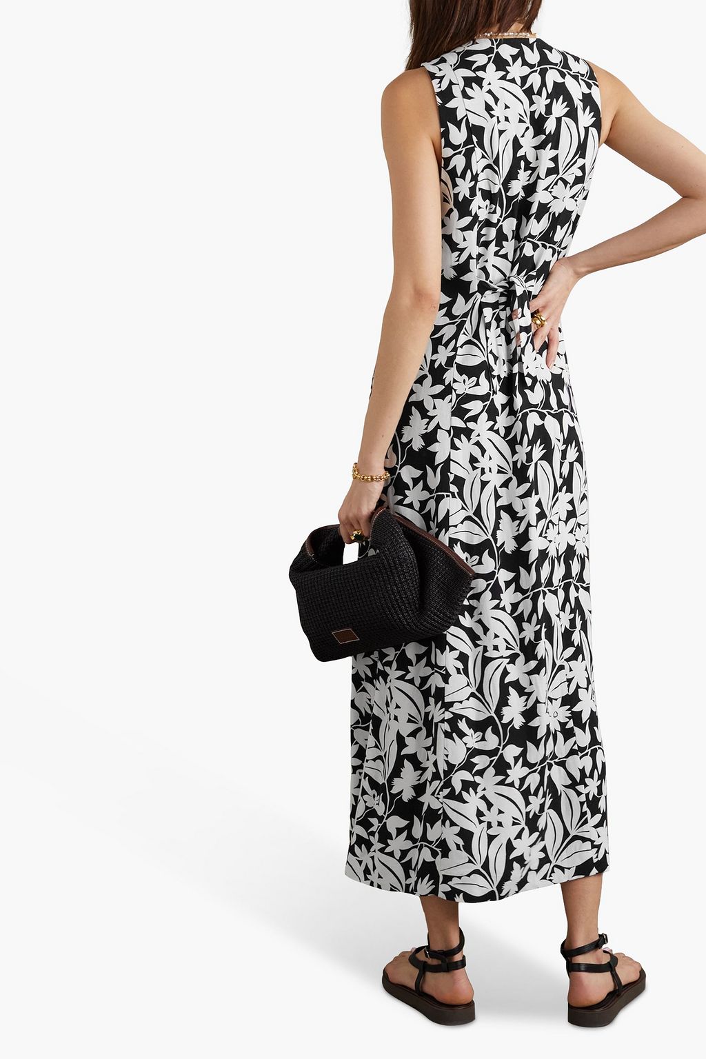 RIXO Mykonos floral-print woven midi dress