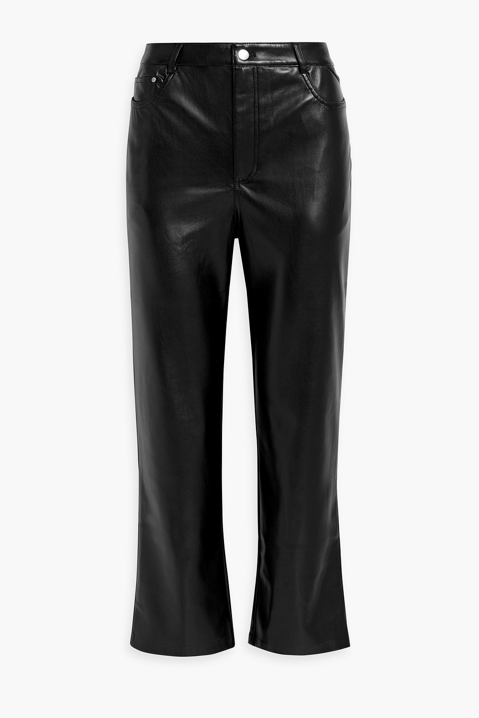 Hanie cropped faux leather straight-leg pants