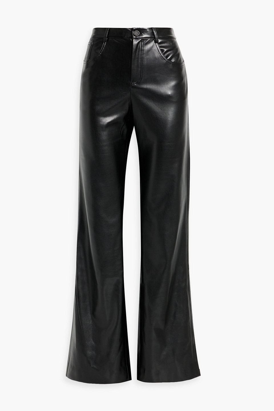 Shop Cami Nyc Zenobia Faux Leather Wide-leg Pants In Black