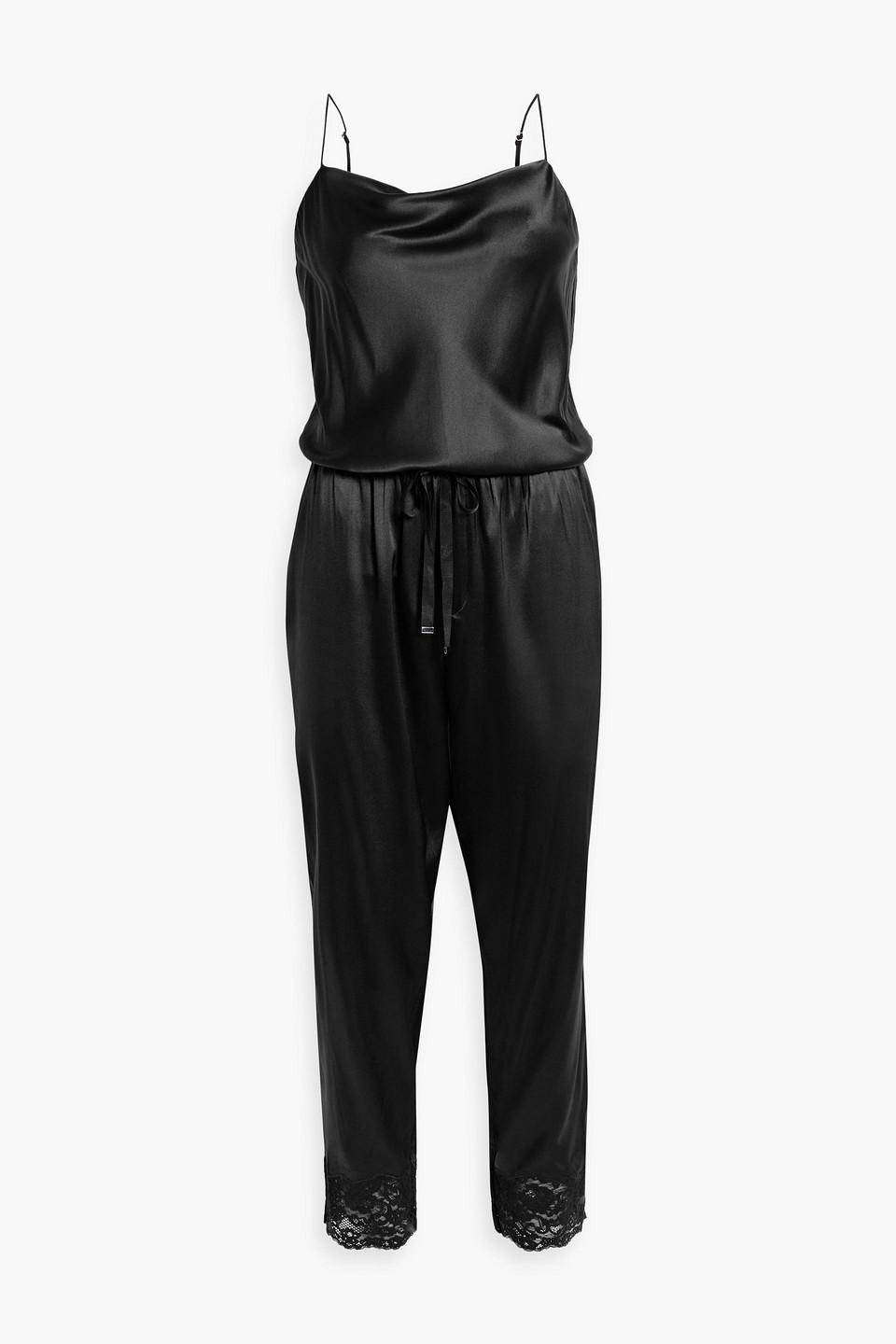 Cami NYC Laresa lace-trimmed silk-blend satin jumpsuit