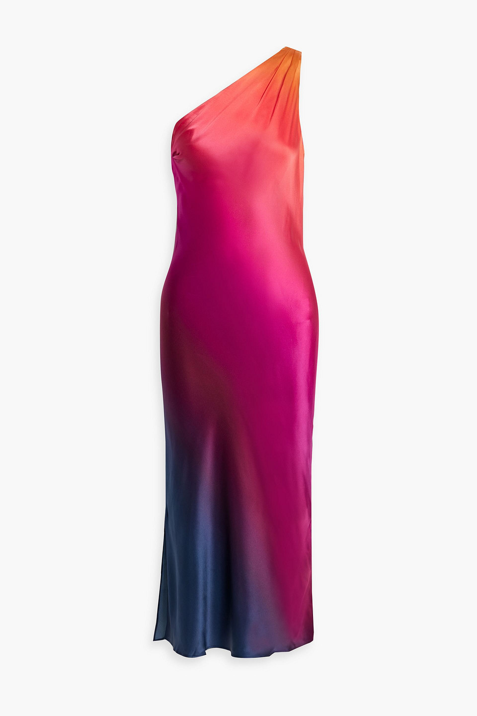 Cami NYC Anges one-shoulder dégradé silk-satin midi dress