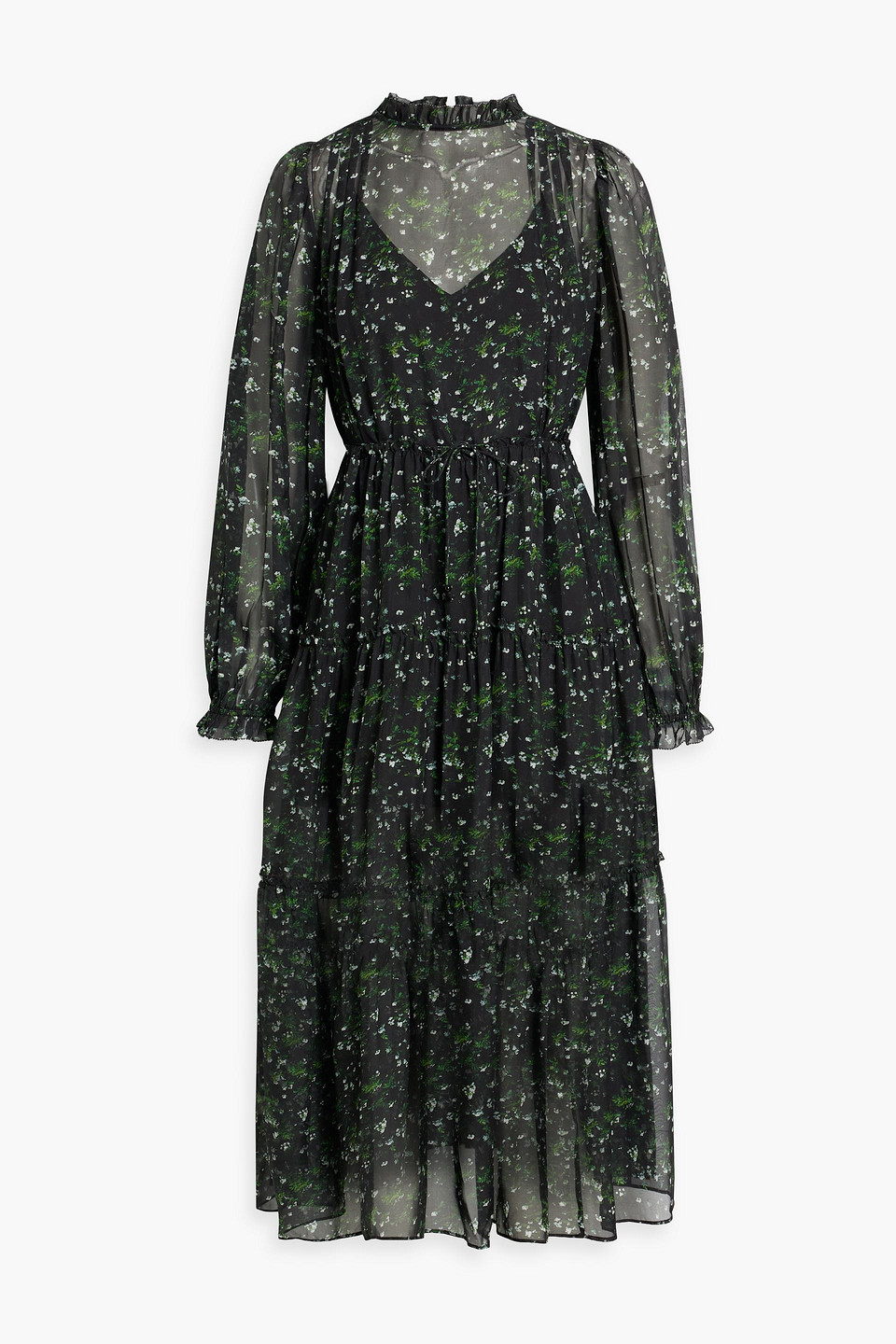 Cami NYC Tamra ruffled floral-print silk-voile midi dress