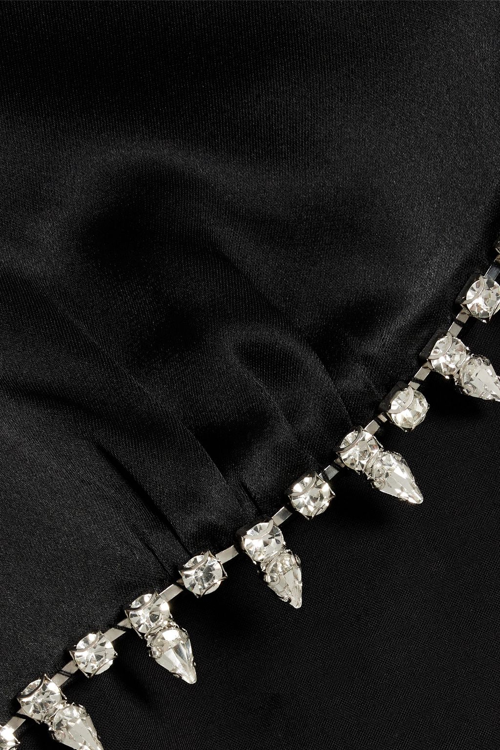 CAMI NYC Abel cropped crystal-embellished satin top